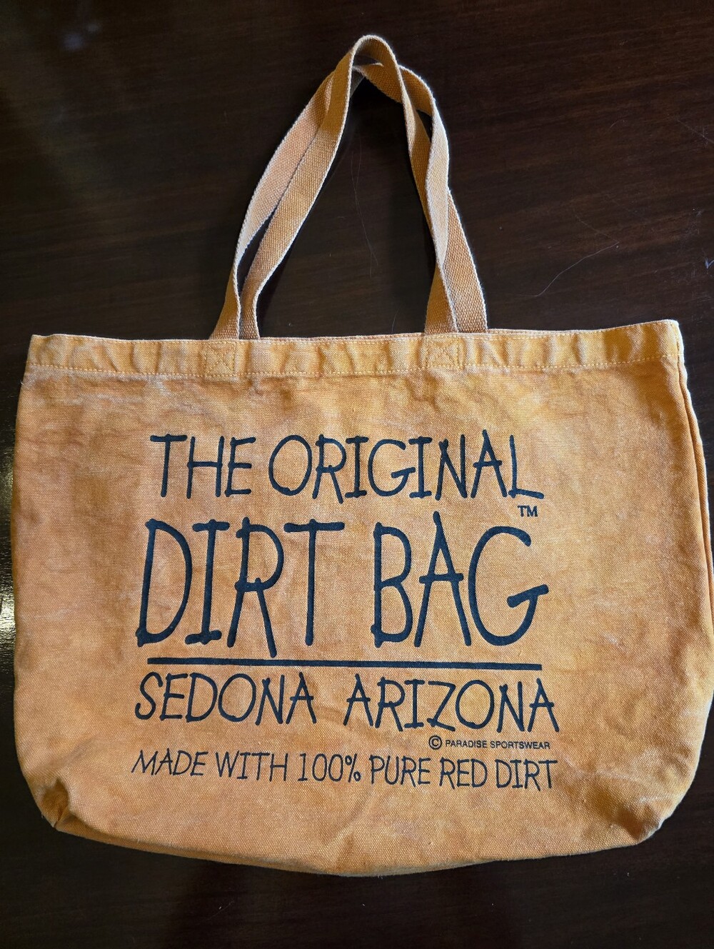 The Original Dirt Bag Sedona Arizona Canvas Tote - Rusty Orange